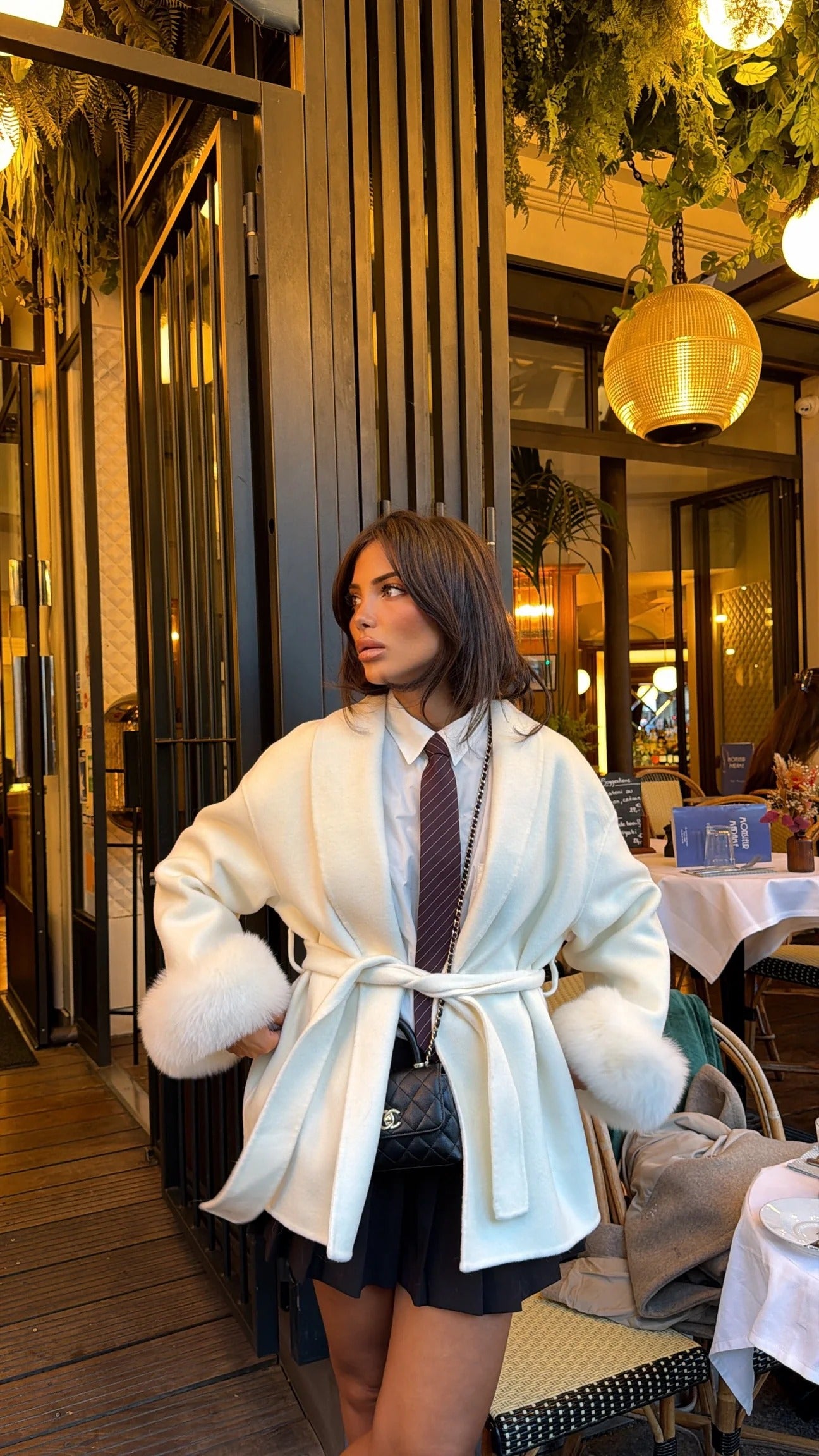 Cashmere Coat cuff short