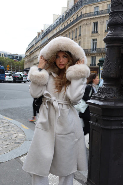 Cashmere Coat cuff short