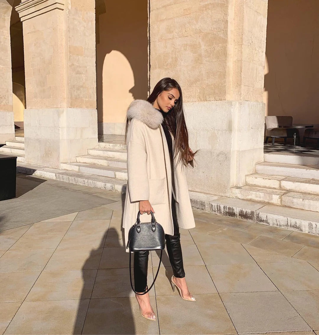 Cashmere Coat cuff short