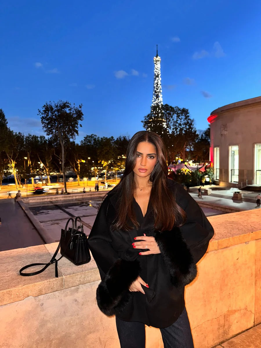 Cashmere Coat cuff short